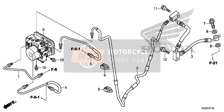 Honda SH125ADS 2014 ABS Modulador para un 2014 Honda SH125ADS